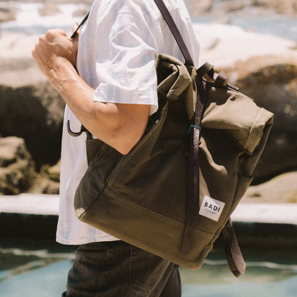 Roll-Over Rucksack - Khaki