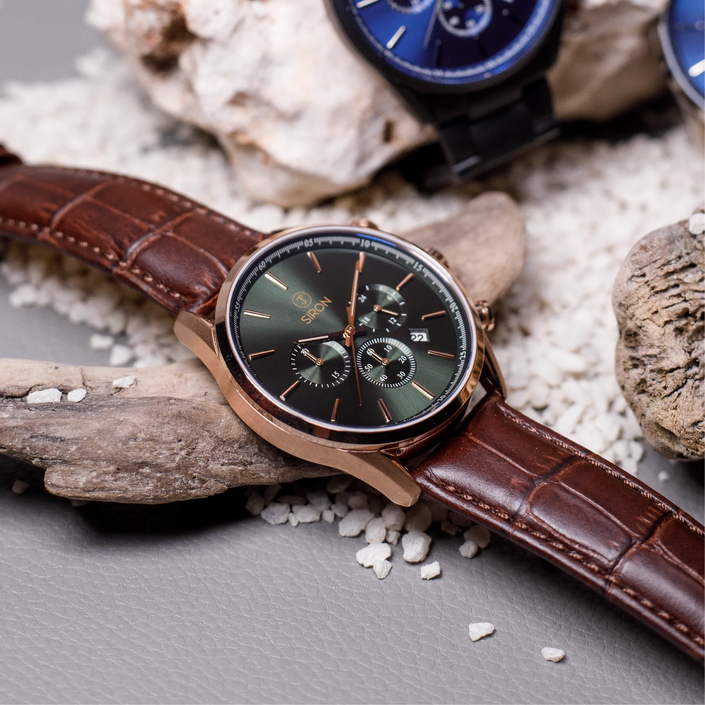 SUPERIOR CHRONO KINGS GREEN – ROSE GOLD – CROC