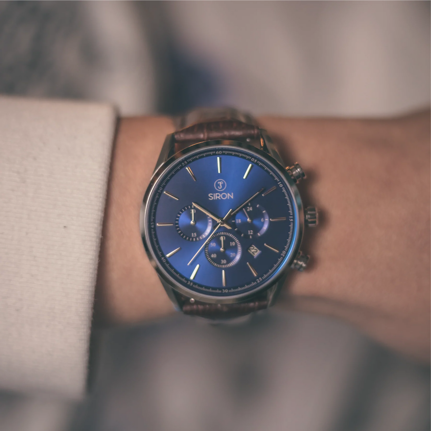 SUPERIOR CHRONO DEEP BLUE – SILVER – CROC